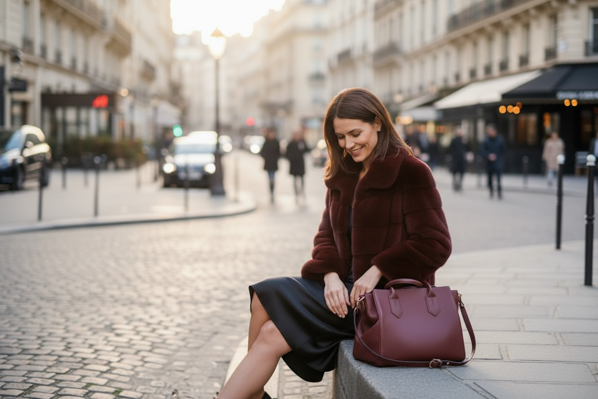 Burgundy Mink Horizontal