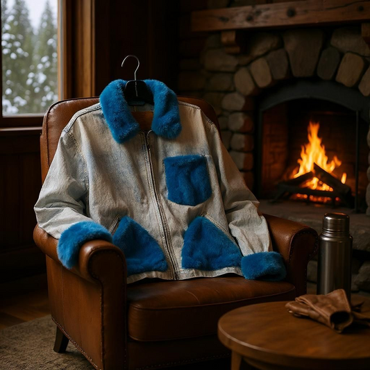 Custom Denim Mink Jacket